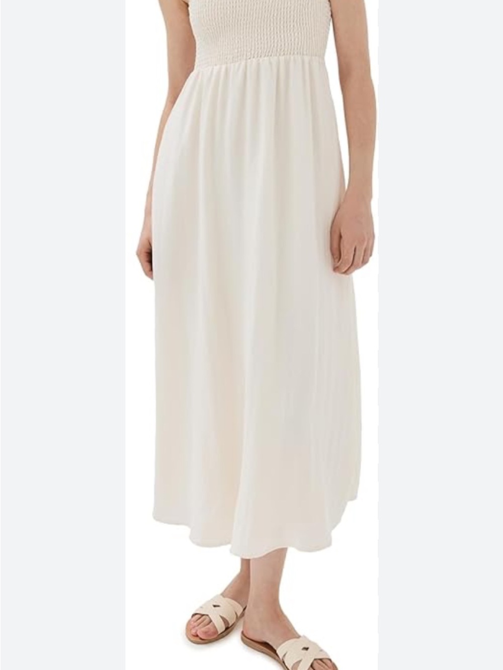 Z Supply White Smocked Maxi Sundress with Spaghetti Straps - Picture 5 of 5